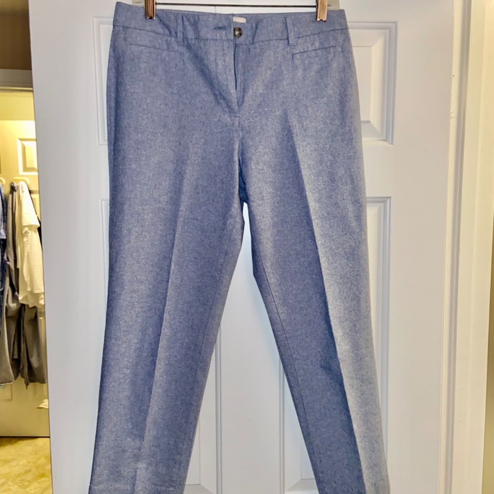 Women's Size 6 Chambray Cropped Pants by Talbots